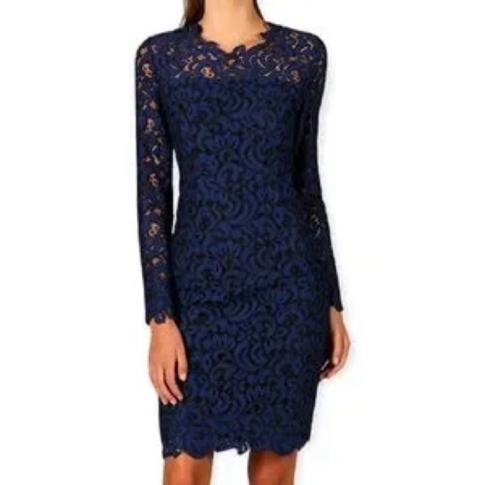 Ellie Tahari Navy Lace‎ Dress size 6